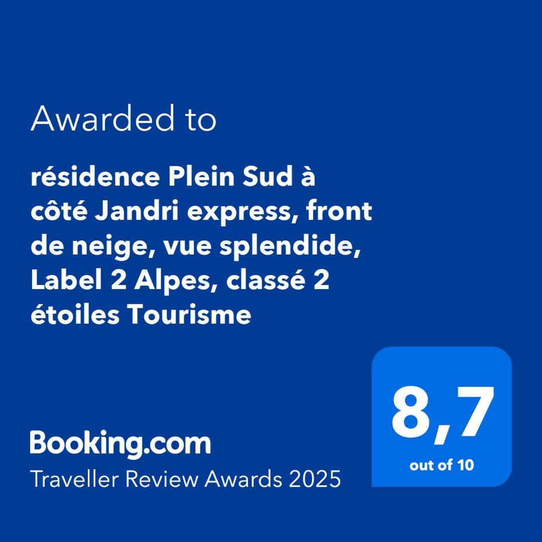 Residence Plein Sud A Cote Jandri Express, Front De Neige, Vue Splendide, Label 2 Alpes, Classe 2 Etoiles Tourisme Les Deux Alpes Esterno foto